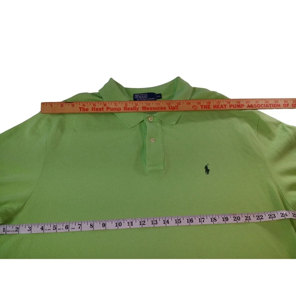 Polo Ralph Lauren Shirt Mens XXL Lime Green Short Sleeve Casual Preppy Golf Pony